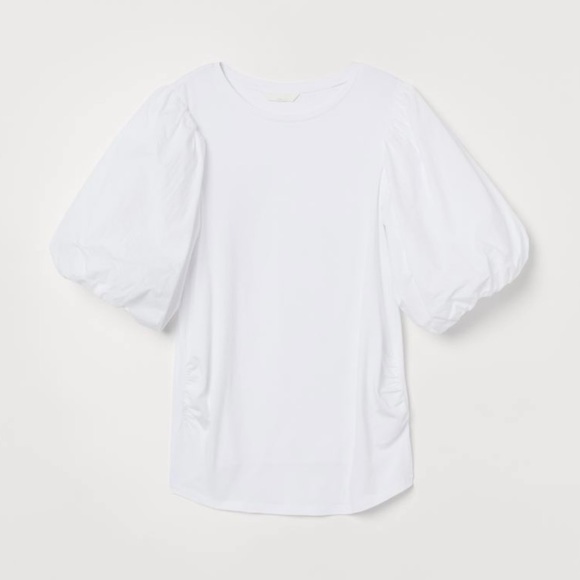 H&M MAMA puff sleeve maternity top BNWT - Picture 1 of 5
